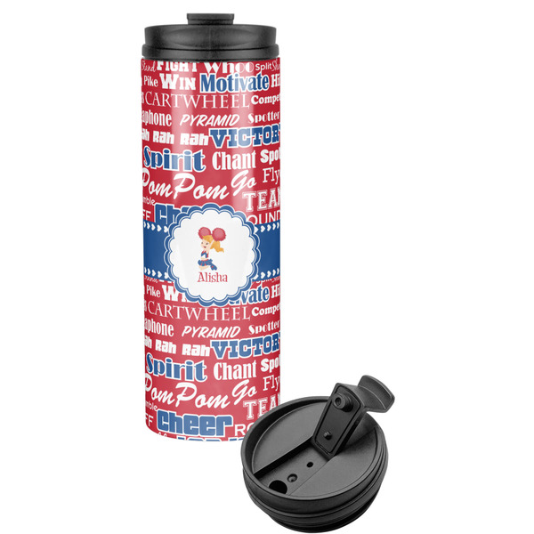 Custom Cheerleader Stainless Steel Skinny Tumbler (Personalized)