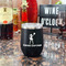 Cheerleader Stainless Wine Tumblers - Black - Single Sided - In Context