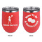 Cheerleader Stainless Wine Tumblers - Coral - Double Sided - Approval