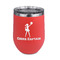 Cheerleader Stainless Wine Tumblers - Coral - Double Sided - Front
