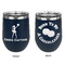 Cheerleader Stainless Wine Tumblers - Navy - Double Sided - Approval
