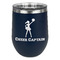 Cheerleader Stainless Wine Tumblers - Navy - Double Sided - Front