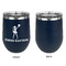 Cheerleader Stainless Wine Tumblers - Navy - Single Sided - Approval