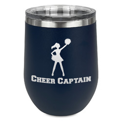 Cheerleader Stemless Wine Tumbler - 5 Color Choices - Stainless Steel  (Personalized)