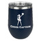Cheerleader Stainless Wine Tumblers - Navy - Single Sided - Front