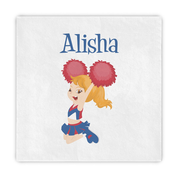 Custom Cheerleader Standard Decorative Napkins (Personalized)