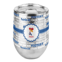 Cheerleader Stemless Wine Tumbler - Full Print (Personalized)