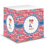 Cheerleader Sticky Note Cube (Personalized)