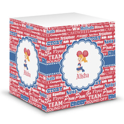 Cheerleader Sticky Note Cube (Personalized)