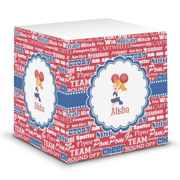 Custom Cheerleader Sticky Note Cube (Personalized)