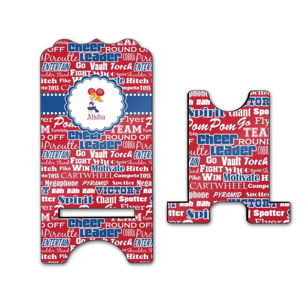 Cheerleader Stylized Phone Stand - Front & Back - Large