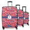 Cheerleader 3 Piece Luggage Set - 20" Carry On, 24" Medium Checked, 28" Large Checked (Personalized)