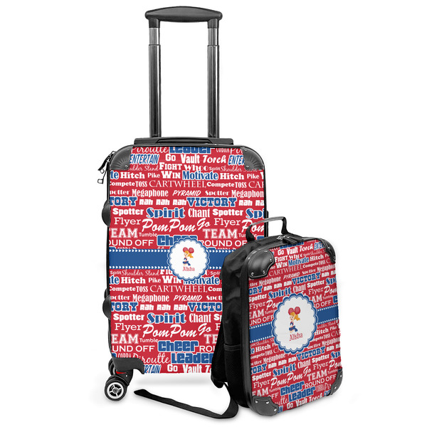 Custom Cheerleader Kids 2-Piece Luggage Set - Suitcase & Backpack (Personalized)