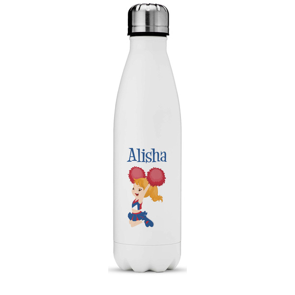 Custom Cheerleader Water Bottle - 17 oz. - Stainless Steel - Full Color Printing (Personalized)