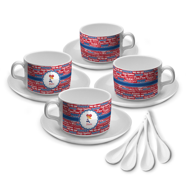 Custom Cheerleader Tea Cup - Set of 4 (Personalized)
