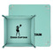 Cheerleader Teal Faux Leather Valet Trays - PARENT MAIN