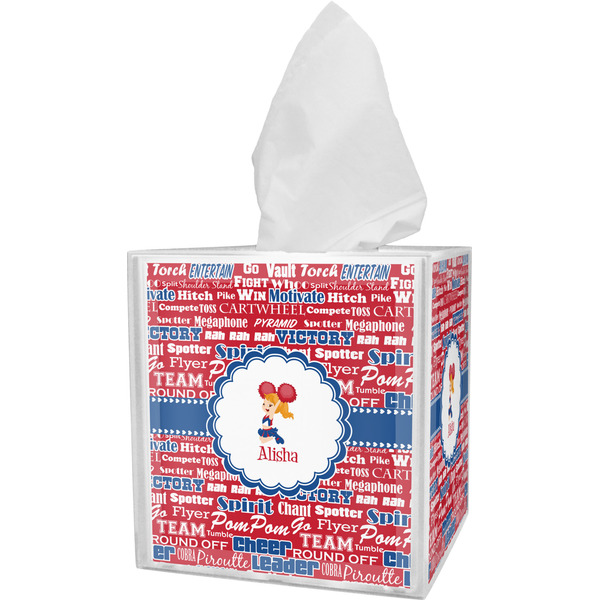 Cheerleader Tissue Box Cover (Personalized)