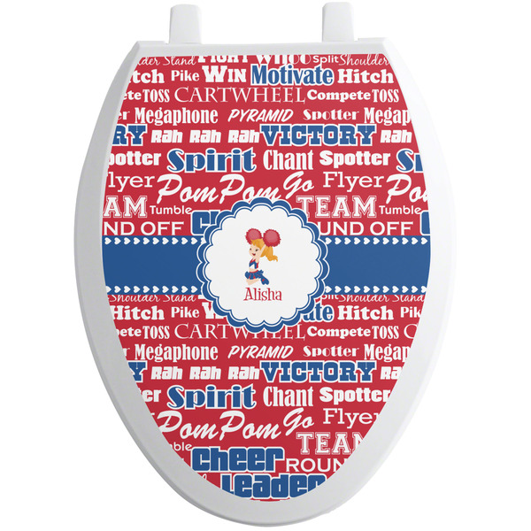 Cheerleader Toilet Seat Decal Elongated