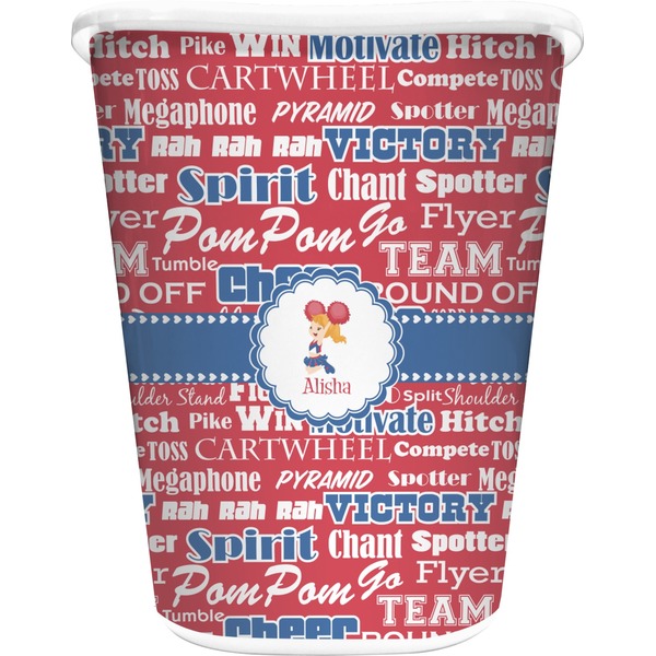 Custom Cheerleader Waste Basket (Personalized)