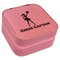 Cheerleader Travel Jewelry Boxes - Leather - Pink - Angled View