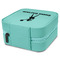 Cheerleader Travel Jewelry Boxes - Leather - Teal - View from Rear