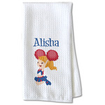 Cheerleader Kitchen Towel - Waffle Weave - Partial Print (Personalized)