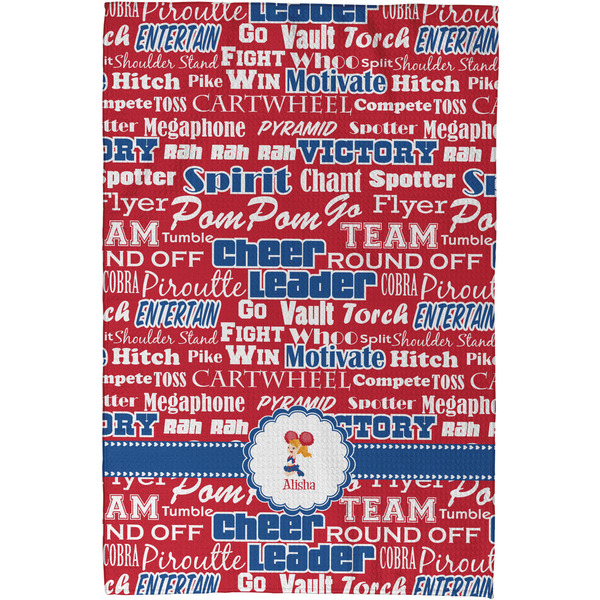 Cheerleader Waffle Weave Towel - Full Color Print - Approval Image