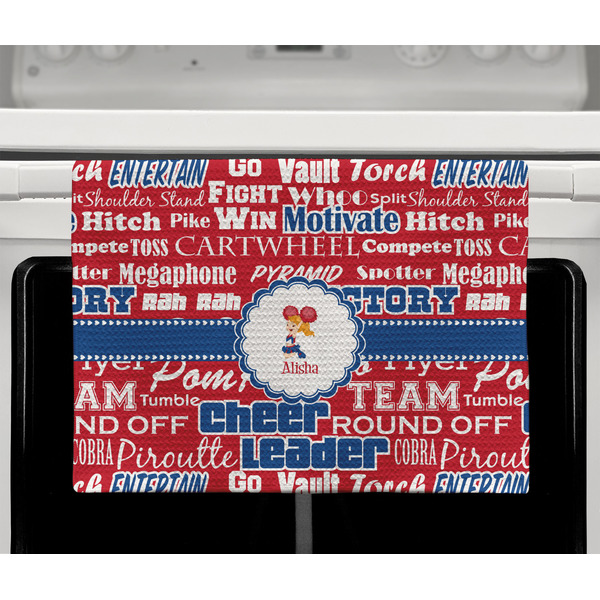 Cheerleader Waffle Weave Towel - Full Color Print - Lifestyle2 Image
