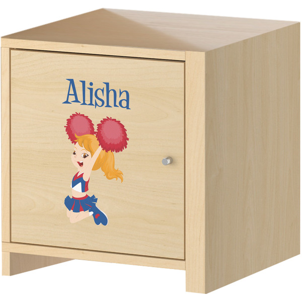 Cheerleader Wall Graphic on Wooden Cabinet