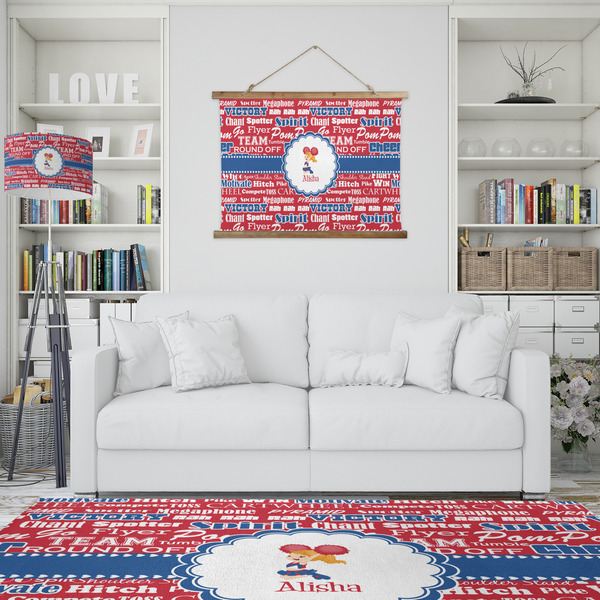 Cheerleader Wall Hanging Tapestry - IN CONTEXT
