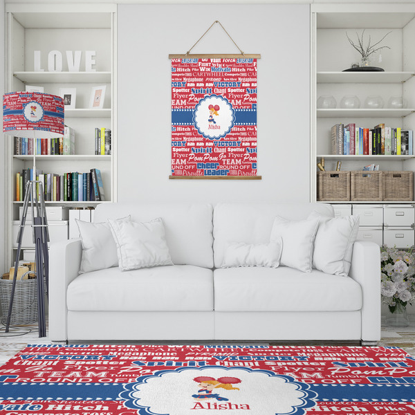 Cheerleader Wall Hanging Tapestry - Portrait - IN CONTEXT