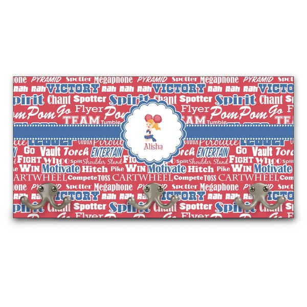 Custom Cheerleader Wall Mounted Coat Rack (Personalized)