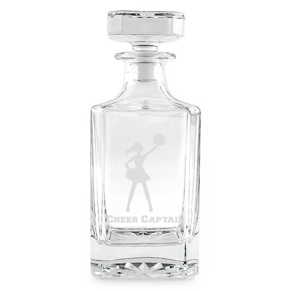 Custom Cheerleader Whiskey Decanter - 26 oz Square (Personalized)