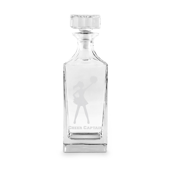 Custom Cheerleader Whiskey Decanter - 30 oz Square (Personalized)