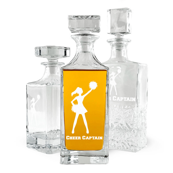 Custom Cheerleader Whiskey Decanter (Personalized)