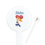 Cheerleader Round Plastic Stir Sticks (Personalized)
