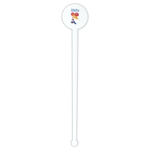 Cheerleader White Plastic 7" Stir Stick - Round - Single Stick