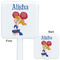 Cheerleader White Plastic Stir Stick - Double Sided - Approval