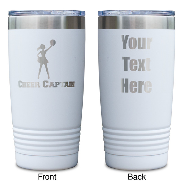 Cheerleader White Polar Camel Tumbler - 20oz - Double Sided - Approval