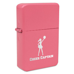 Cheerleader Windproof Lighter - Pink - Double Sided & Lid Engraved (Personalized)