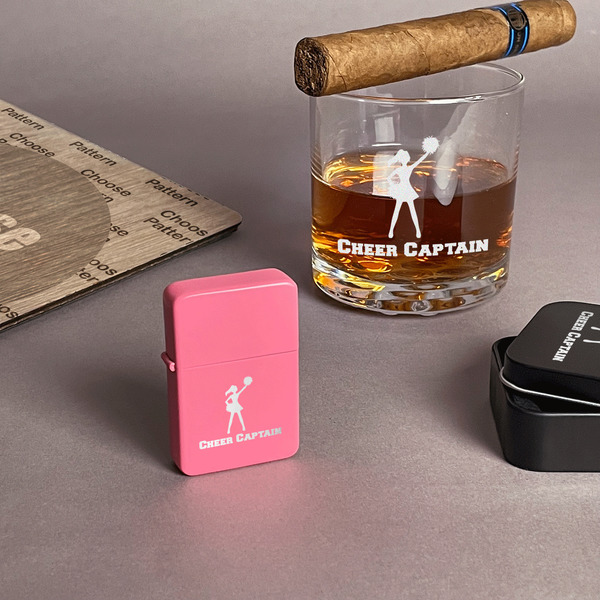 Cheerleader Windproof Lighters - Pink - In Context