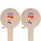 Cheerleader Wooden 4" Food Pick - Round - Double Sided - Front & Back