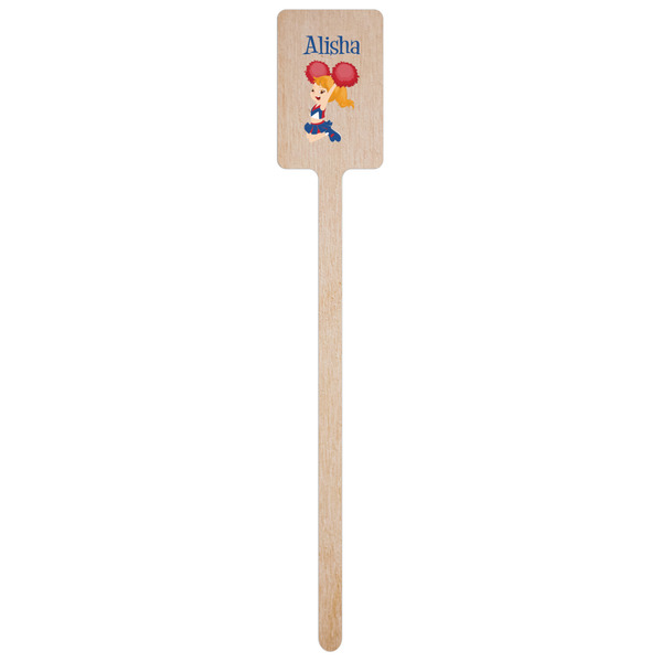 Cheerleader Wooden 6.25" Stir Stick - Rectangular - Single Stick