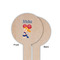 Cheerleader Wooden 6" Food Pick - Round - Single Sided - Front & Back