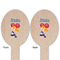 Cheerleader Wooden Food Pick - Oval - Double Sided - Front & Back