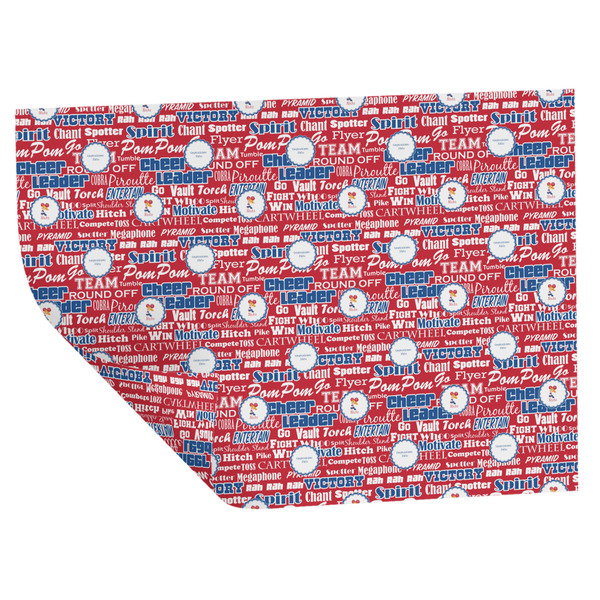 Cheerleader Wrapping Paper Sheet - Double Sided - Folded