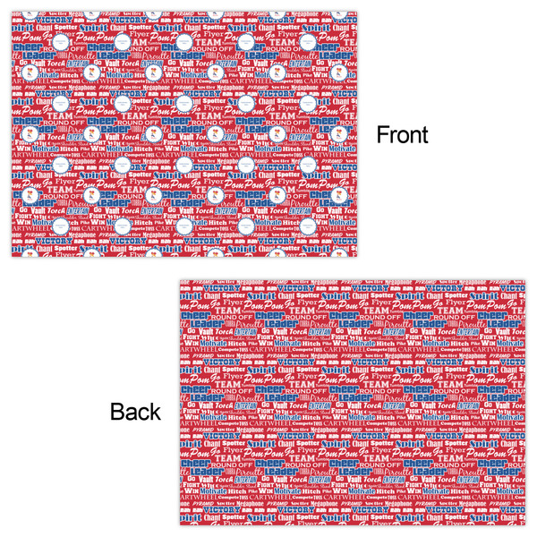 Cheerleader Wrapping Paper Sheet - Double Sided - Front & Back