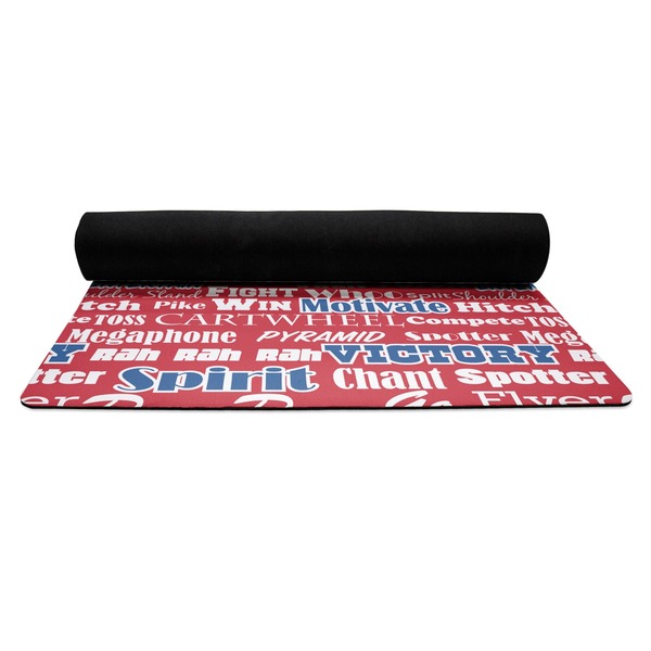 Cheerleader Yoga Mat Rolled up Black Rubber Backing