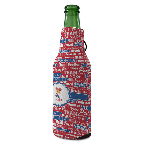 Cheerleader Zipper Bottle Cooler - ANGLE (bottle)