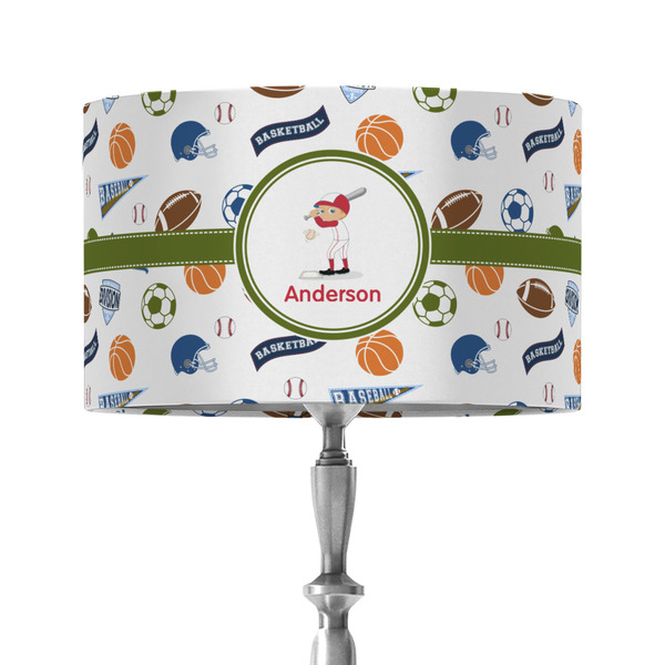 Sports 12" Drum Lampshade - ON STAND (Fabric)